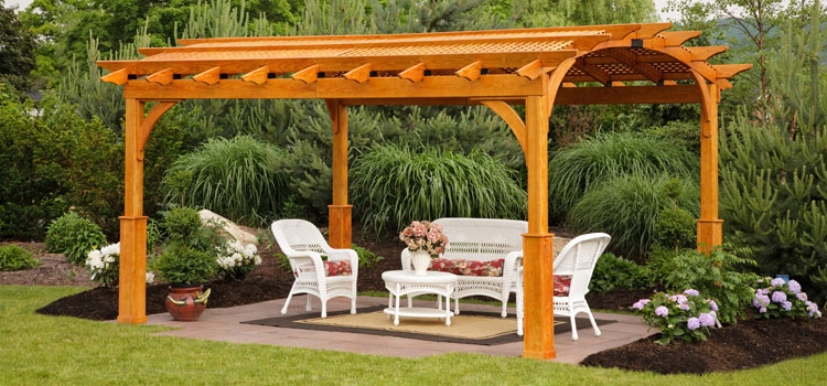 Cedar Wood Pergola Installation in Artesia, CA